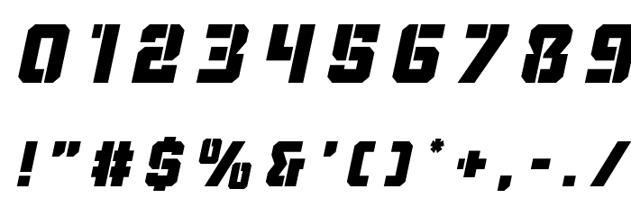 Thunder Trooper Title Italic Font OTHER CHARS