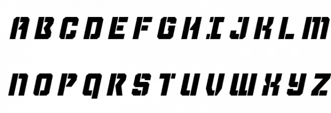 Thunder Trooper Title Italic Schriftart Groß