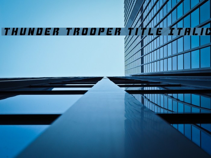Thunder Trooper Title Italic Font examples