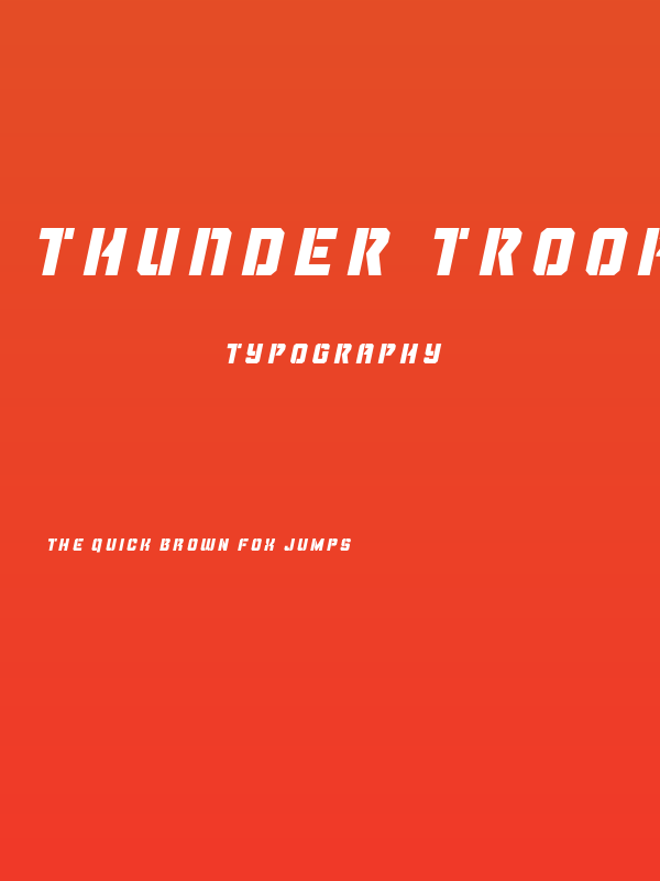 Thunder Trooper Title Italic Poster