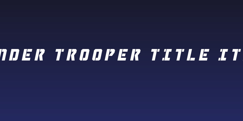 Thunder Trooper Title Italic Social Header