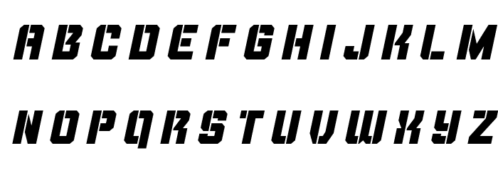 Thunder Trooper Title Italic Font LOWERCASE