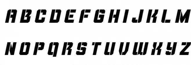 Thunder Trooper Title Italic फ़ॉन्ट लोअरकेस