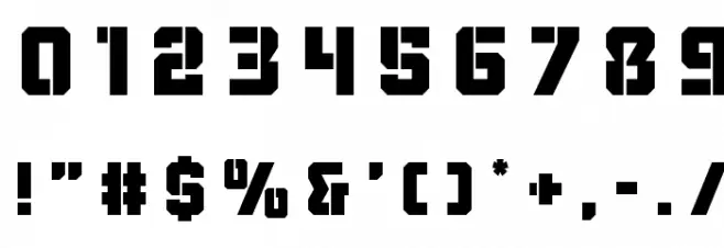Thunder Trooper Title Font OTHER CHARS