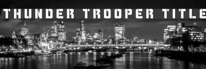 Thunder Trooper Title Font examples