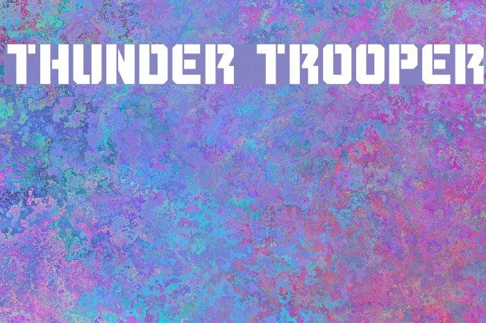 Thunder Trooper Font examples