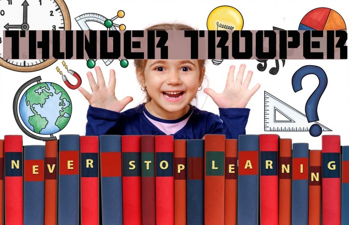 Thunder Trooper Font examples