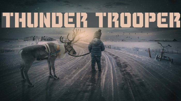 Thunder Trooper Font examples