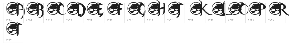 ThunderCaps Character Map