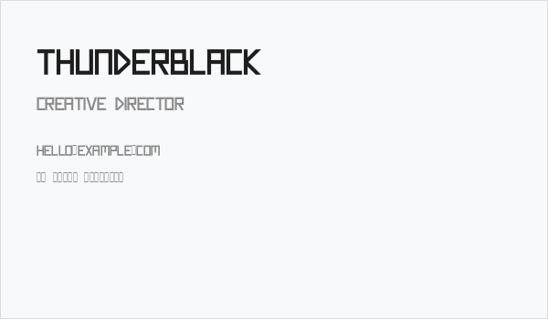 Thunderblack Business Card