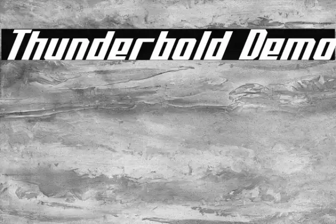 Thunderbold Demo Шрифта examples