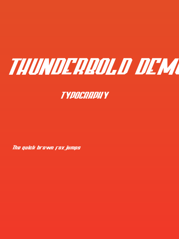 Thunderbold Demo Poster