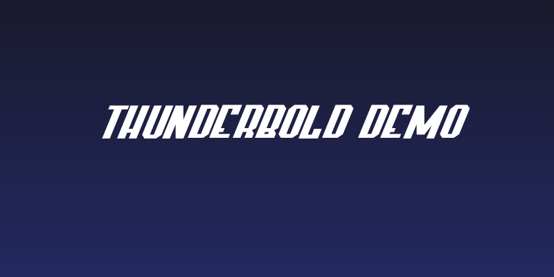 Thunderbold Demo Social Header