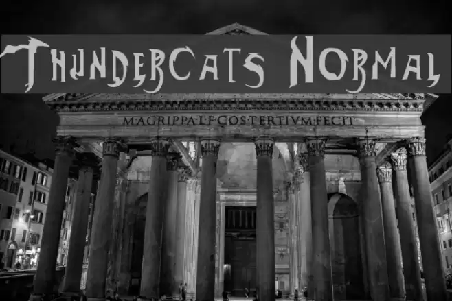 Thundercats Normal Schriftart examples