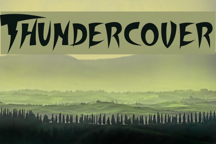 Thundercover Font examples