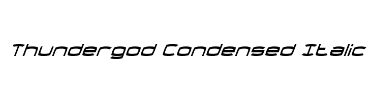 Thundergod Condensed Italic  لخطوط تنزيل