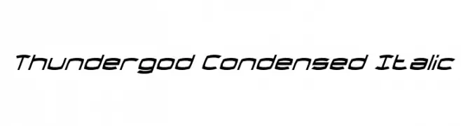 Thundergod Condensed Italic  Fuentes Gratis Descargar