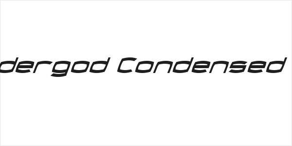Thundergod Condensed Italic Logo