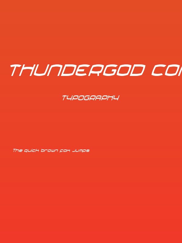 Thundergod Condensed Italic Poster