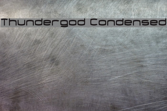 Thundergod Condensed Font examples