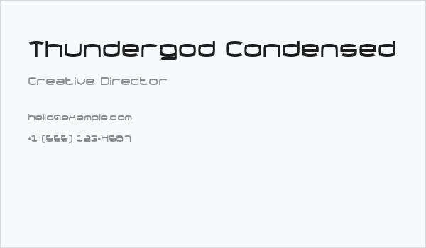 Thundergod Condensed Business Card
