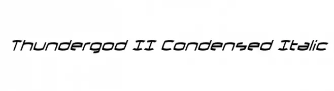 Thundergod II Condensed Italic  Fuentes Gratis Descargar