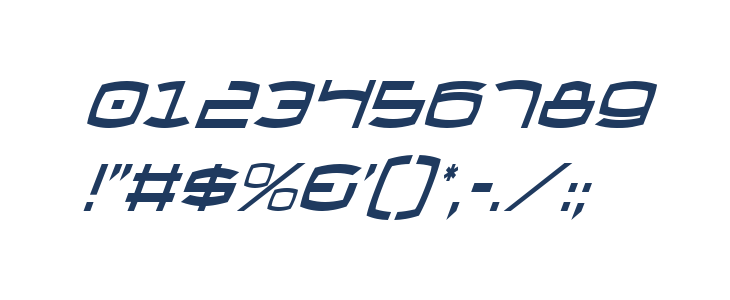 Thundergod II Condensed Italic Other Characters