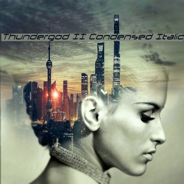 Thundergod II Condensed Italic Example 3