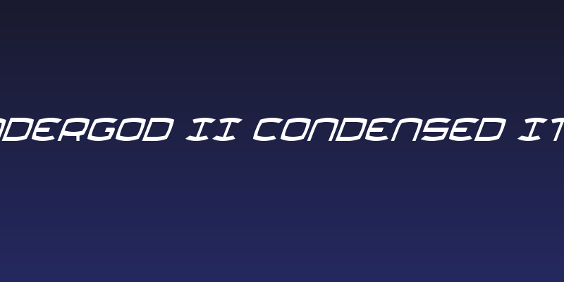 Thundergod II Condensed Italic Social Header