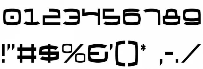 Thundergod II Condensed Font OTHER CHARS