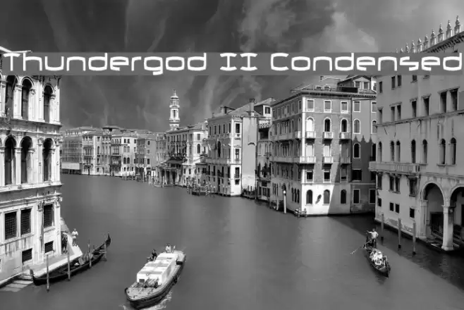 Thundergod II Condensed Font examples
