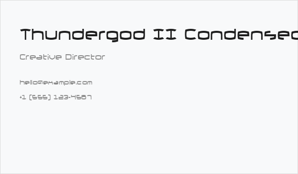 Thundergod II Condensed Business Card