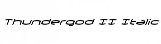 Thundergod II Italic  Frei Schriftart Herunterladen