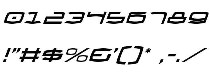 Thundergod II Italic Font OTHER CHARS