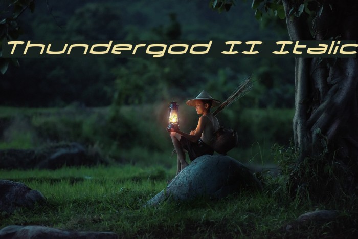Thundergod II Italic Font examples