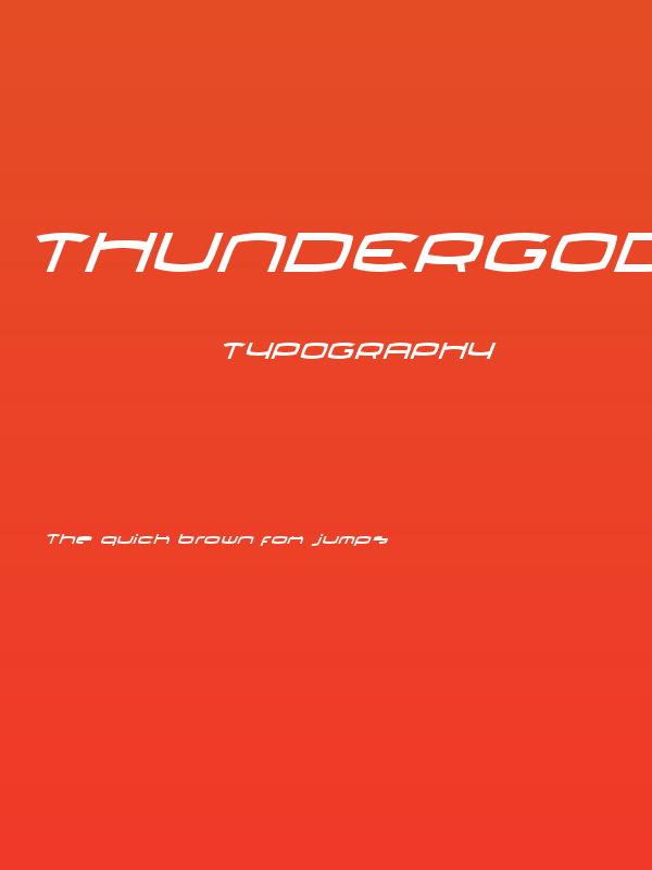 Thundergod II Italic Poster