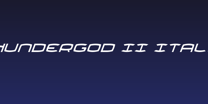 Thundergod II Italic Social Header