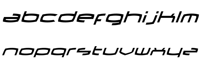 Thundergod II Italic Font LOWERCASE