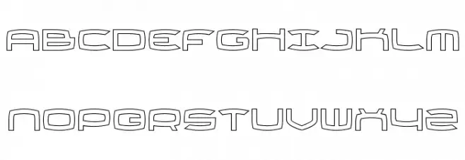 Thundergod II Outline Fonte MAIÚSCULAS