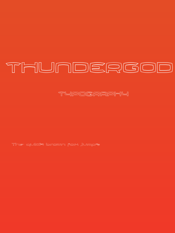 Thundergod II Outline Poster