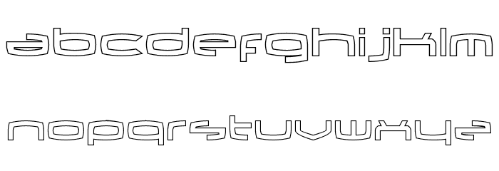 Thundergod II Outline Font LOWERCASE