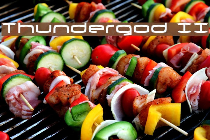 Thundergod II Font examples