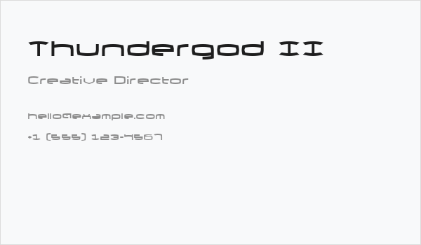 Thundergod II Business Card
