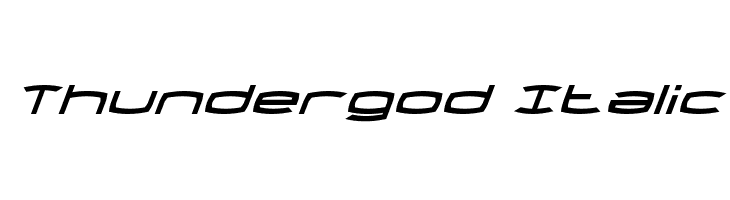 Thundergod Italic  免费字体下载