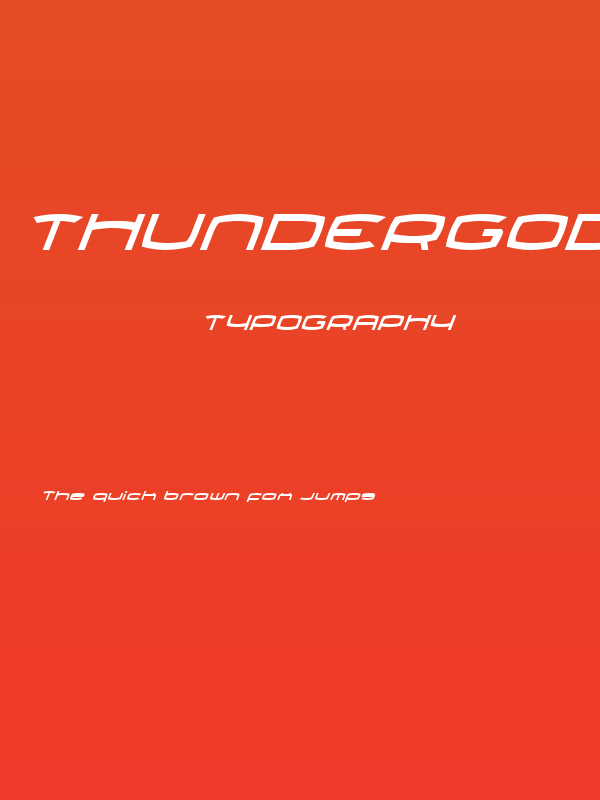 Thundergod Italic Poster