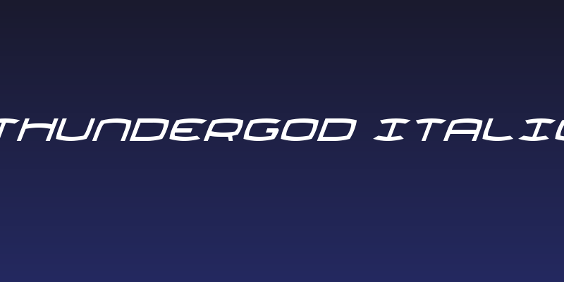 Thundergod Italic Social Header