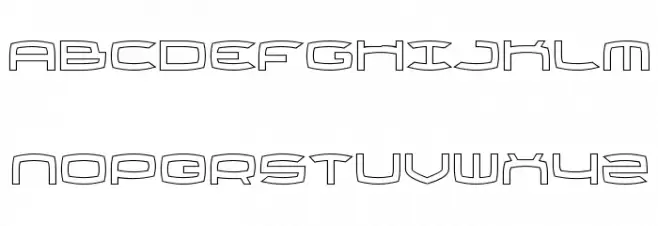 Thundergod Outline Schriftart Groß