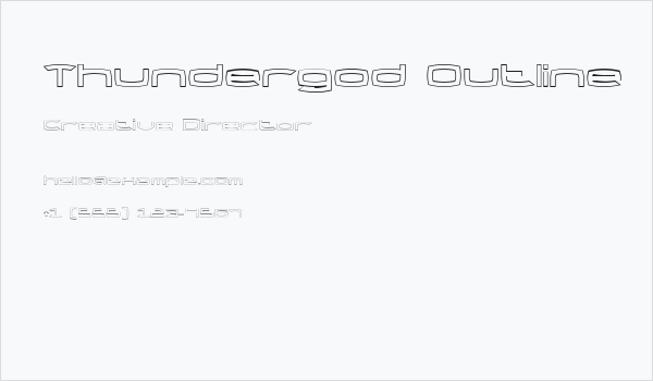 Thundergod Outline Business Card