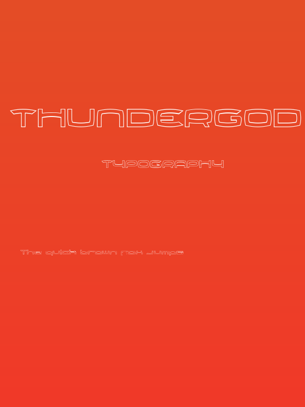 Thundergod Outline Poster