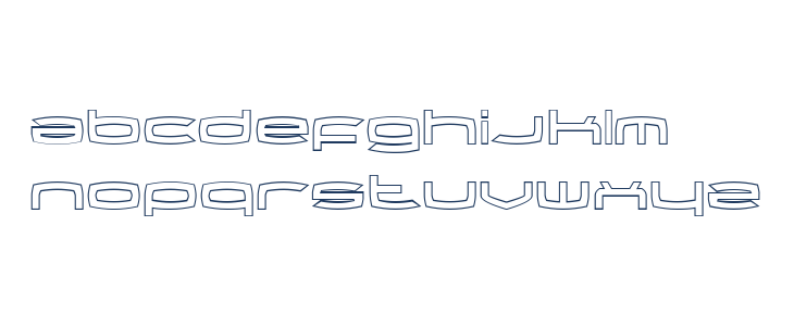 Thundergod Outline Lowercase